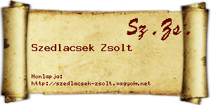 Szedlacsek Zsolt névjegykártya